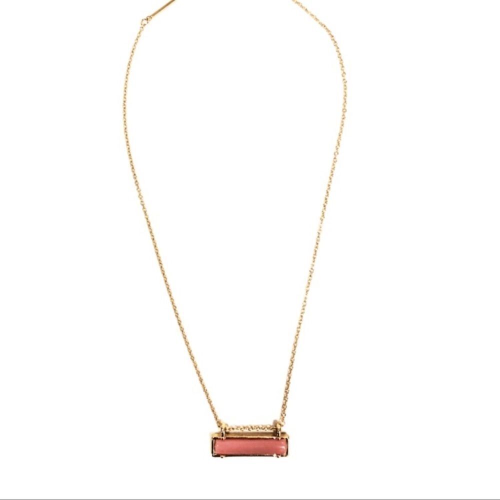 Gen 3 Pink Pendant Gold Bar Necklace - NWT